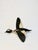 Striking vintage duck sculpture carved from wood with painted canvas wings. Sleek, low-profile with smooth, sculptural...
