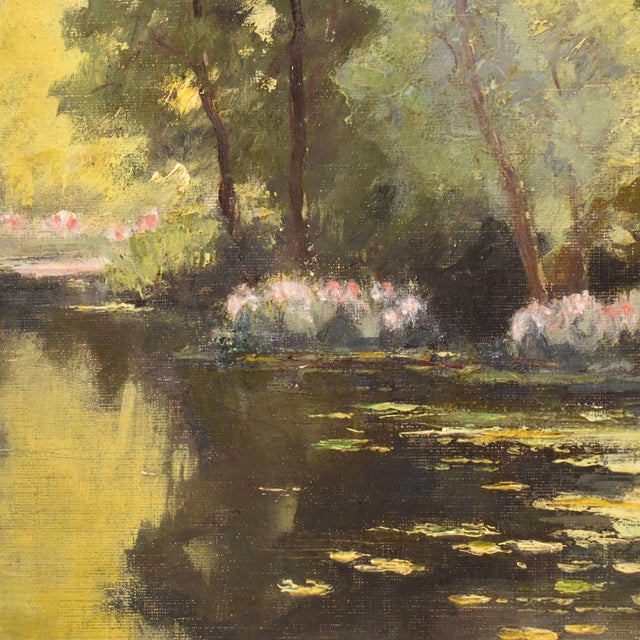 Emile Gauffriaud, River, 1920s, Oil on Canvas, Frmed For Sale - Image 4 of 10