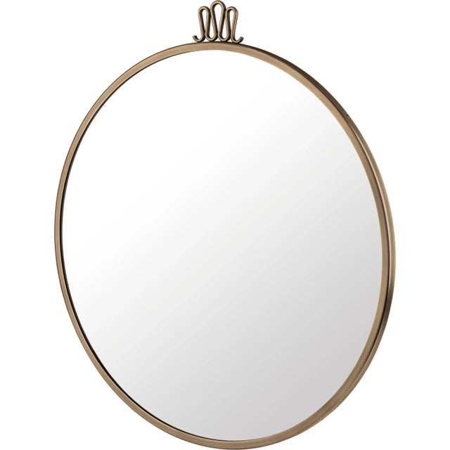 Gio Ponti Medium Randaccio Mirror. Executed in brass and glass. Ponti created the Randaccio Mirror in 1925 for his home on...