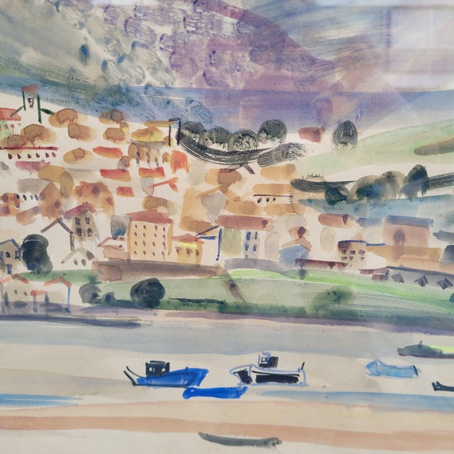 Menchu Gal, Txingudi Bay and Mount San Marcial, 20th Century, Watercolor on Paper For Sale - Image 6 of 18