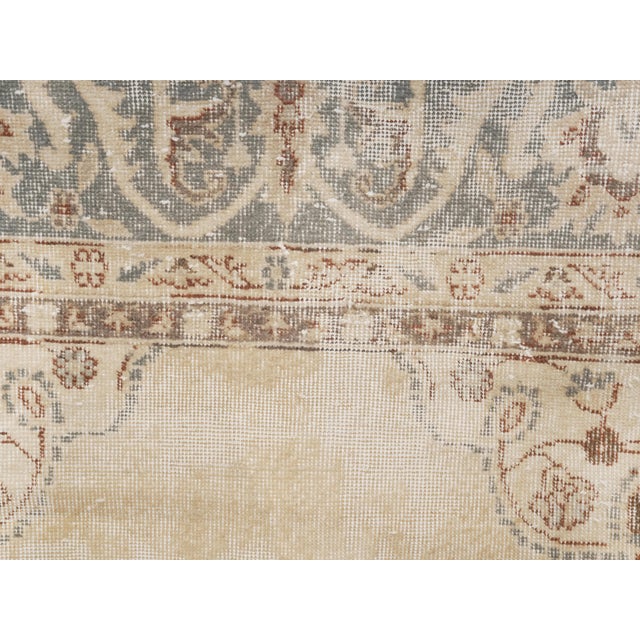1970 Vintage Turkish Runner Rug, Muted Beige Hallway Runner For Sale In San Francisco - Image 6 of 8
