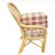 1980s Rattan Wicker Caned Back Upholstered Chair With Ottoman, Circa 1980s For Sale - Image 5 of 11