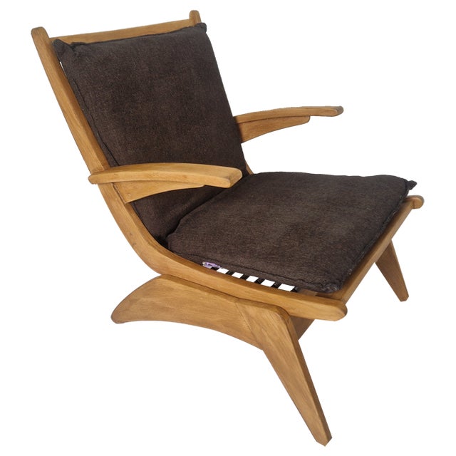Modernist Oak Easy Chair by Jan Den Drijver, 1940s For Sale
