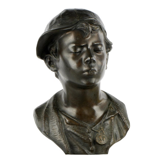 Giovanni De Martino Bronze Bust of Young 'Scugnizzo' Boy For Sale