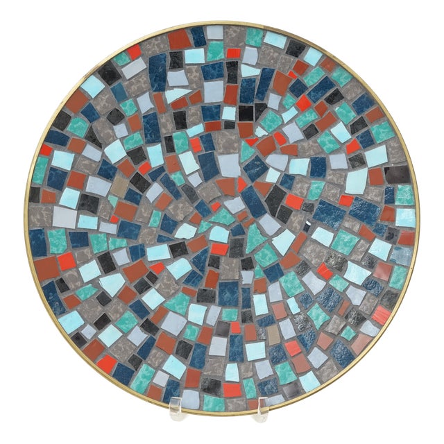 Mid-Century Mosaic Bowl or Wall Plate by R. Zimmermann for Ritter, 1950s For Sale