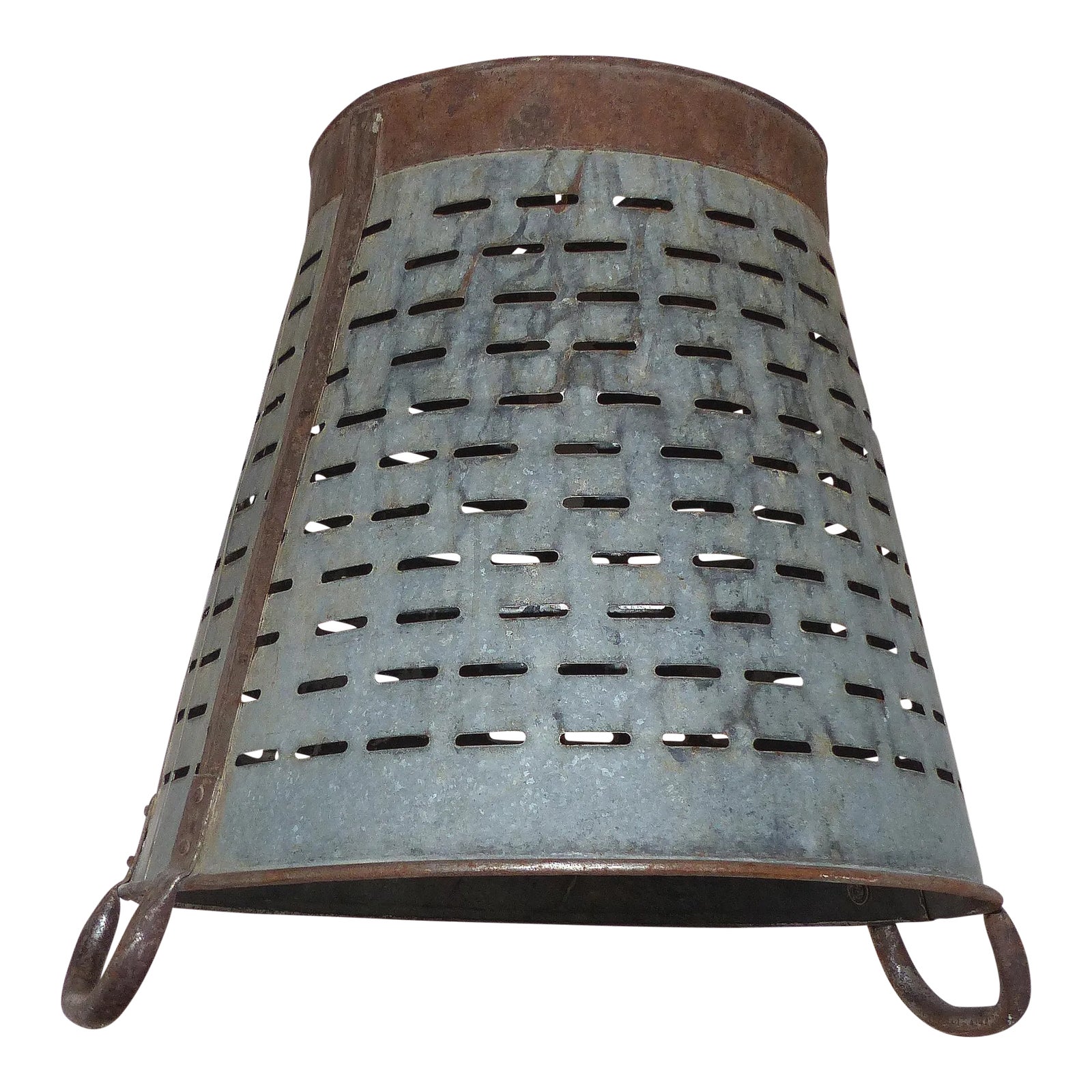 Vintage Olive Strainer Bucket Pendant Light Chairish
