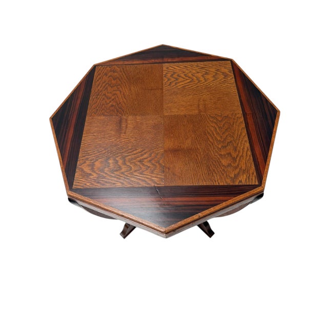 Art Deco Amsterdamse School Coffee Table in Oak, 1920s For Sale - Image 12 of 14