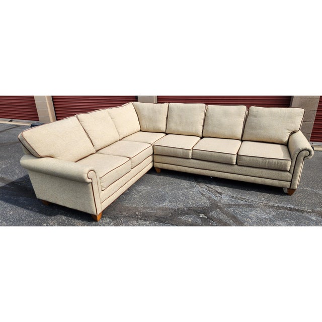 Traditional 2 Piece Marshfield Furniture Sectional For Sale - Image 3 of 12