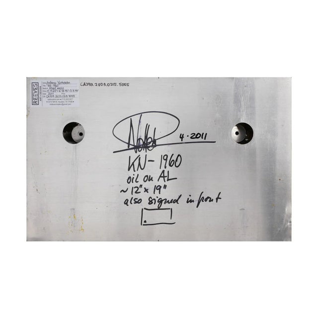 2011 "Kn-1960" Blue and Green Abstract Contemporary Aluminum Sculpture by Andreas Nottebohm For Sale - Image 9 of 10