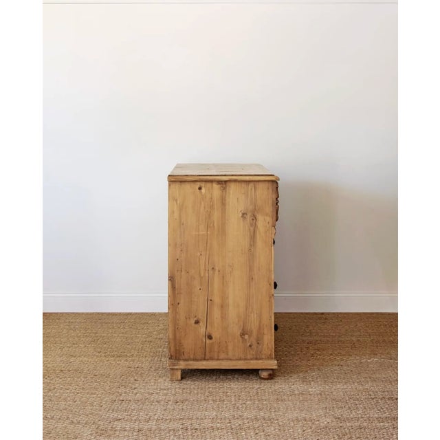 Large Antique English Pine Chest of Drawers For Sale - Image 4 of 6
