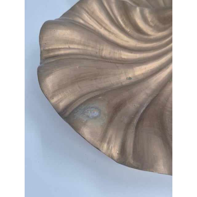 Art Nouveau Leaf-Shaped Bowl in Brass, France, 1900s For Sale - Image 10 of 11