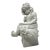 Antique German Bisque Figure of Unhappy Young Girl With Empty Bowl and Doll For Sale