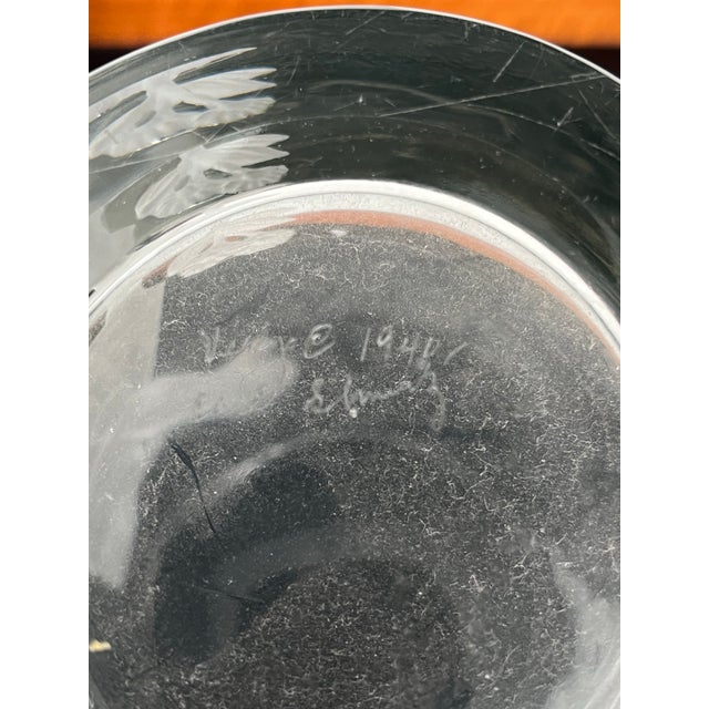 1940 Verlys Raised Seasons Art Deco Frosted Glass Vase Signed Carl Schmitz Verly For Sale In New York - Image 6 of 11