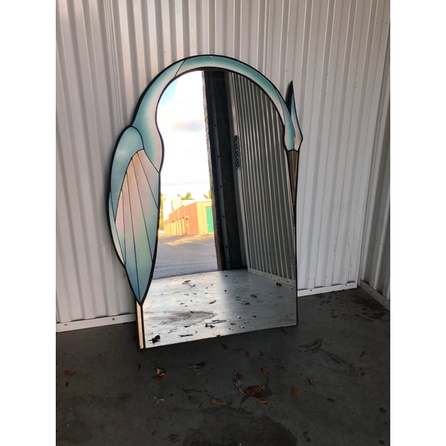 Signed David Marshall Crane Mirror | Chairish
