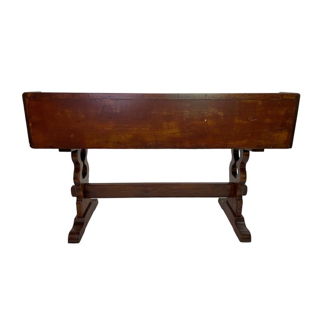 Early 20th Century Victorian Solid Pine Writing Desk With Hutch For Sale - Image 11 of 17