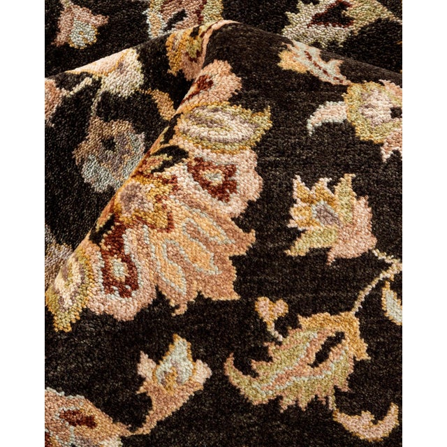 Textile Mogul, One-of-a-Kind Handmade Area Rug - Green, 9' 1" x 12' 2" For Sale - Image 7 of 8