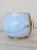 Robin's Egg Blue 19th Century Victorian Blue Opaline Milk Glass Dresser Cachepot Table Bowl For Sale - Image 8 of 12