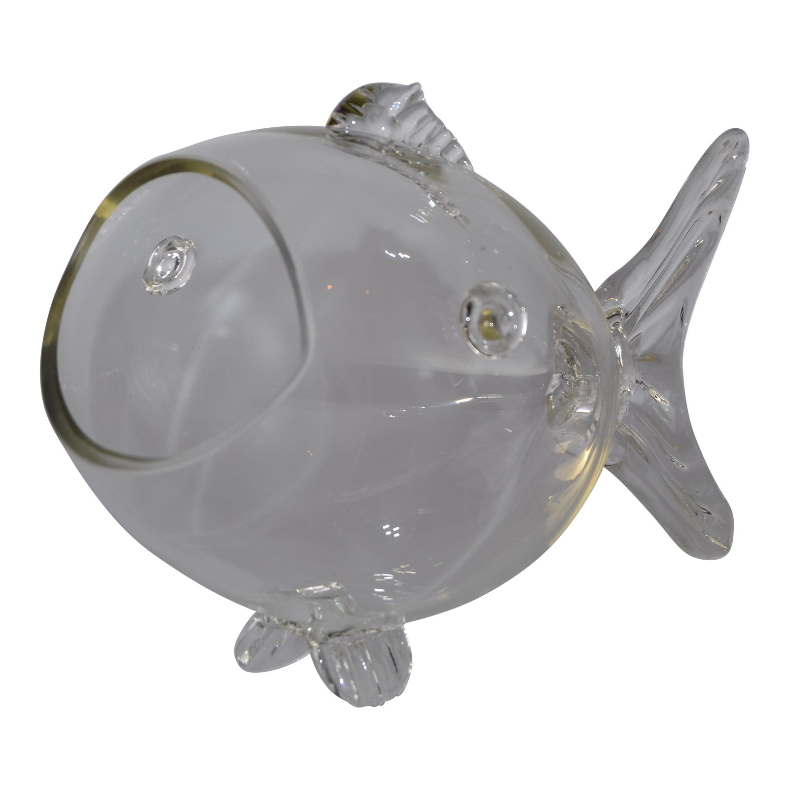 Vintage Handblown Glass Fish Candy Bowl Chairish