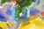 Abstract Still Life With Bouquets and Fruit in Watercolor on Paper by Les Anderson For Sale - Image 4 of 5