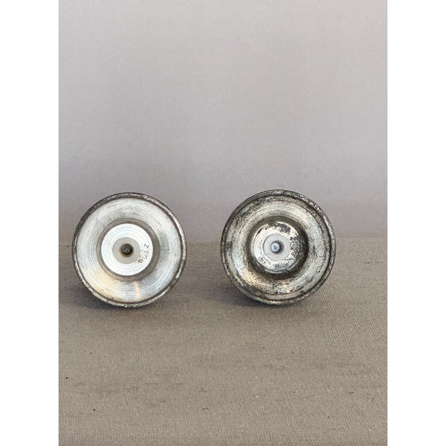 Vintage Pewter Salt and Pepper Shakers- a Pair For Sale - Image 4 of 4