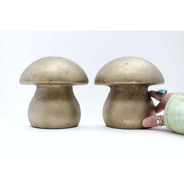 Large vintage bronze mushroom bookends. This listing is for an amazing set of bronze bookends; mushrooms. Place these...