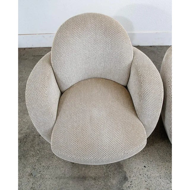 Tan Modern Lounge Chairs Swivel Tan Larry Laslo Directional Vintage MCM Contemporary For Sale - Image 8 of 12