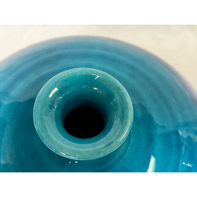 Mid Century Modern Londi Bitossi Style Large Round Vase Made in Italy For Sale - Image 10 of 12