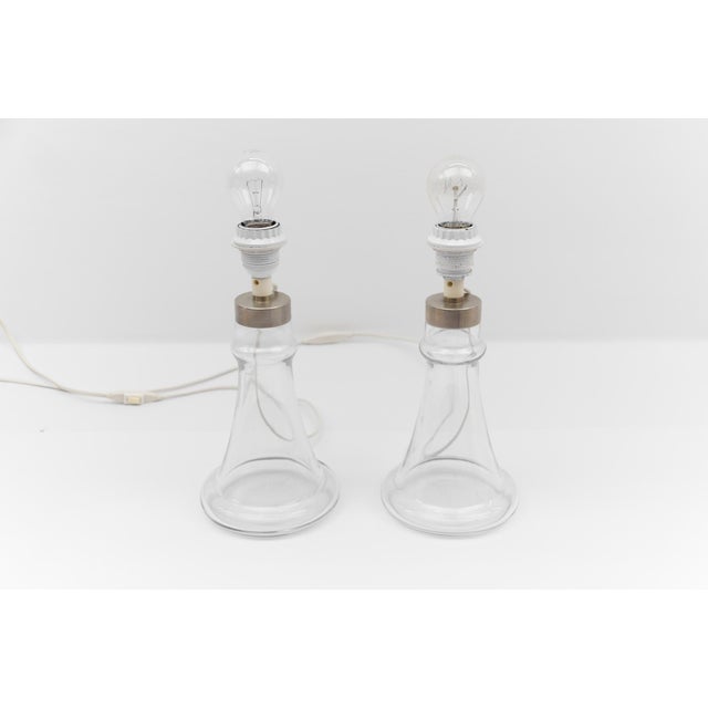 Holmegaard Murano Mushroom Table Lamps by Michael Bang for Holmegaard, 1960s, Set of 2 For Sale - Image 4 of 10