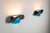Wall Lamps with Black Frames and Blue Glass from AV Mazzega, 1980s, Set of 2 For Sale - Image 4 of 18