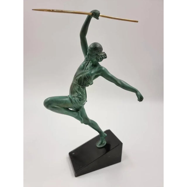 Made in the famous Verrier foundry in Paris, artist Pierre Le Faguays. The perfect image of the ideal, athletic female...