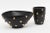 This fabulous set of vintage 1960's Italian Bitossi black ceramic bowl and vase is rare. It was designed by Alvino Bagni...