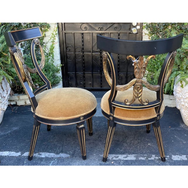 Regency Style Giltwood & Mohair Chairs by Randy Esada Designs for Prospr - a Pair For Sale In Los Angeles - Image 6 of 7