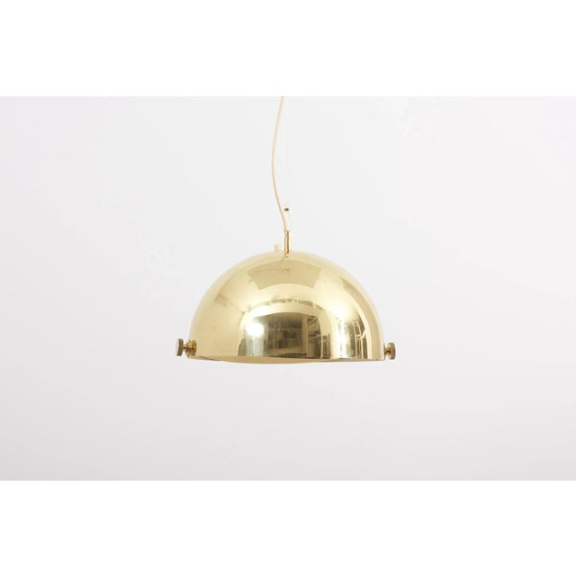 Large Adjustable Brass Pendant Lamp Attributed to Münchner Werkstätten, Germany, 1950s For Sale - Image 3 of 18