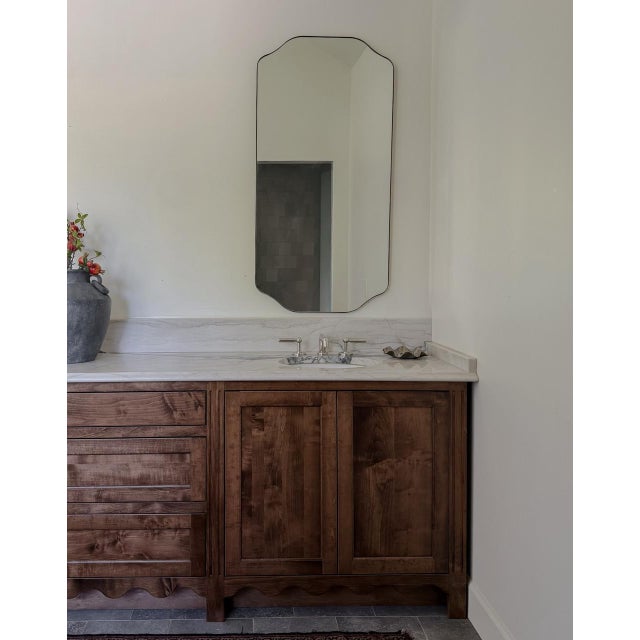 Henry Gold Wall Mirror, Large For Sale - Image 6 of 7