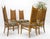 Wood Set of 6 Cane Tall Back Pecan Mid-Century Modern Chairs Mint For Sale - Image 7 of 12