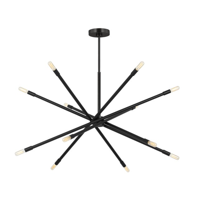 A geometric design lends elegance to this contemporary sputnik sphere chandelier. The Eastyn series by Chapman & Myers was...