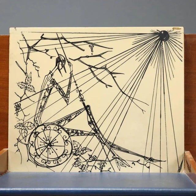 Bed with Wall-Mounted Nightstand, 1960s For Sale - Image 4 of 13