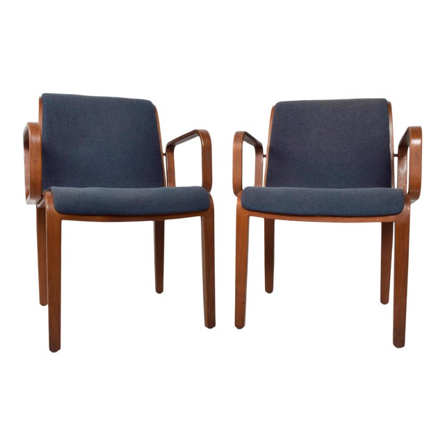 MidCentury Knoll BentWood Arm Chairs by Bill Stephens a Pair Chairish
