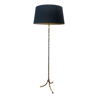 1940s Bronze faux bamboo floor lamp by Maison Bagués For Sale