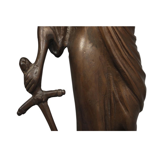 Figural Lady Justice Table Lamp For Sale In Tampa - Image 6 of 12