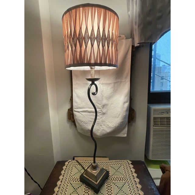 Iron feminine curvy base/stem. 36" high