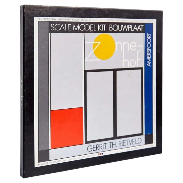 Scale Model Kit Construction Plate attributed to Gerrit Thomas Rietveld, 1987 For Sale