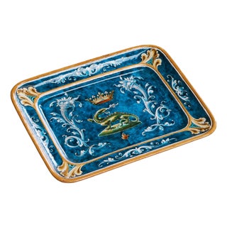 Renaissance Style Ulysse à Blois Dish in Earthenware, France, 19th Century For Sale