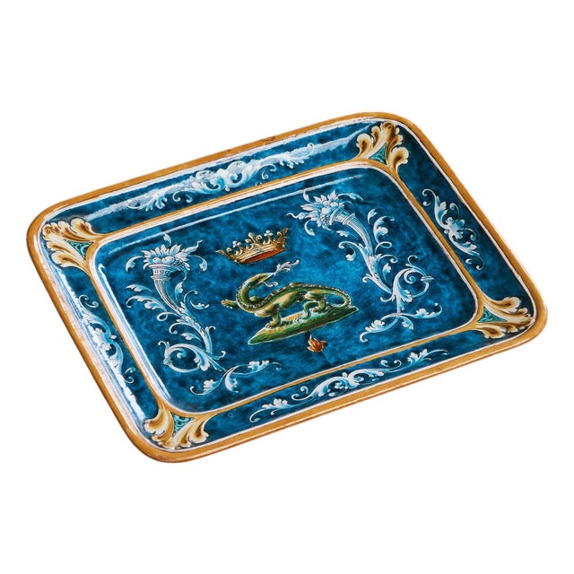 Renaissance Style Ulysse à Blois Dish in Earthenware, France, 19th Century For Sale