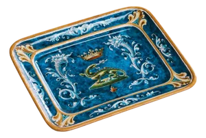 Renaissance Style Ulysse à Blois Dish in Earthenware, France, 19th Century