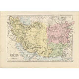 Antique Map of Afghanistan and Beloochistan Blacks Atlas, 1884 For Sale