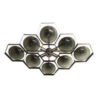 21st Century Hive Bronze Smoky Murano Flush Mount by Fabio LTD For Sale