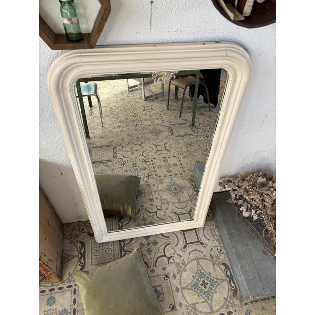 Large Louis Philippe Cream Mirror, 1920s, in Very Good conditions. Designed 1920 to 1949
