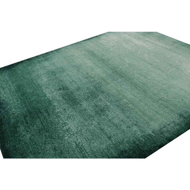 Contemporary Rug & Kilim’s Contemporary Textural High Pile Rug in Teal Blue and Green For Sale - Image 3 of 5