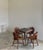 Wood (4) Brutalist Oak Chairs Chalet-Style (After Puydt) + Steel Tolix Game Table, Set of 5 Pieces For Sale - Image 7 of 12